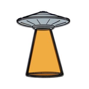 UFO Lapel Pin - Orange